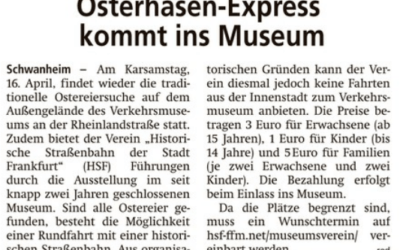 Frank Nagel freut sich: Der Osterhasen-Express kommt ins Museum