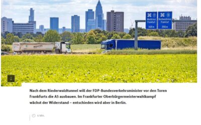 Zehnspuriger Ausbau der A5 in und um Frankfurt