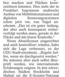 Frank Nagel fordert konsequente Umsetzung von E-Scooter-Regeln