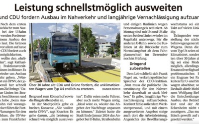 Dringende Ausweitung des Nahverkehrs wird von Frank Nagel gefordert
